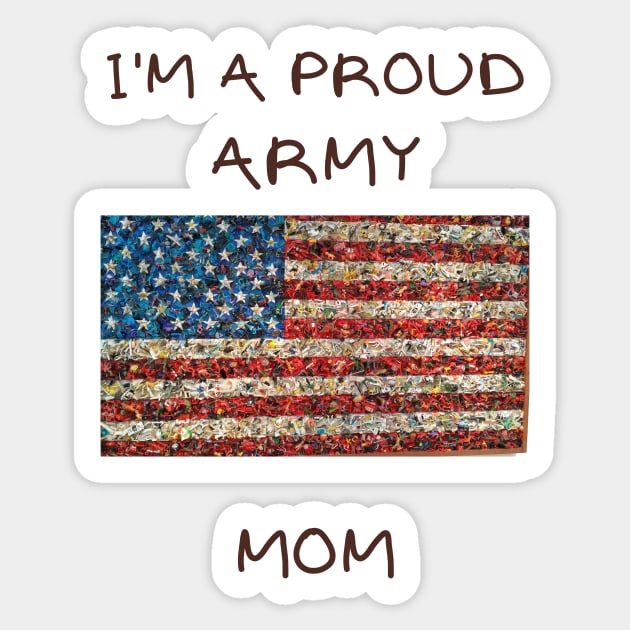 I'm a proud army mom Sticker by IOANNISSKEVAS